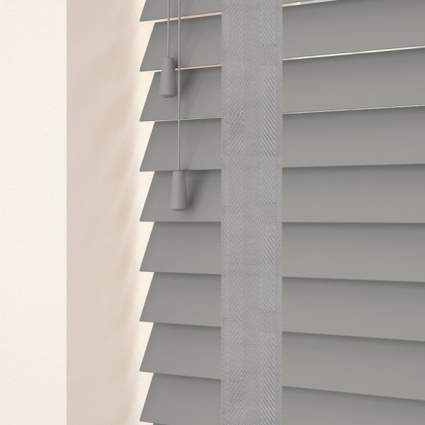 Mid Grey Wood Venetian Blind with Tapes