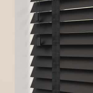 Carbon wood venetian blinds with tapes